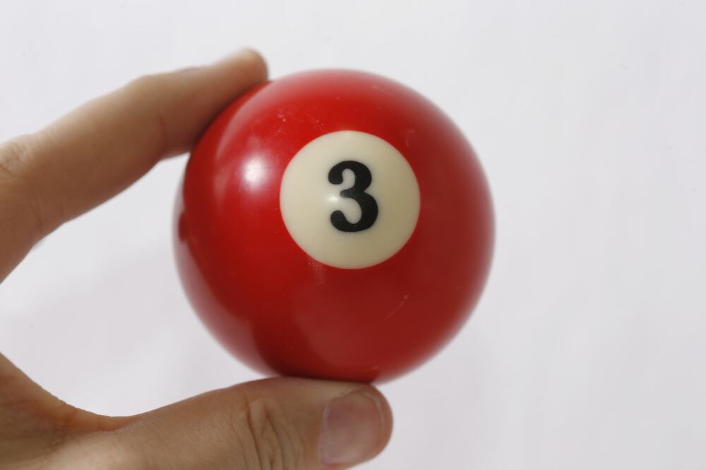 Vintage Number 3 Billiards Replacement Ball Solid Red ~ 260917-WH 721